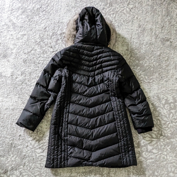 Anne Klein Women's Winter Puffer Parka Jacket Faux Fur Hooded, Large, Black - Picture 5 of 11